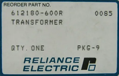NEW RELIANCE ELECTRIC 612180-600R TRANSFORMER 612180600R T-3062