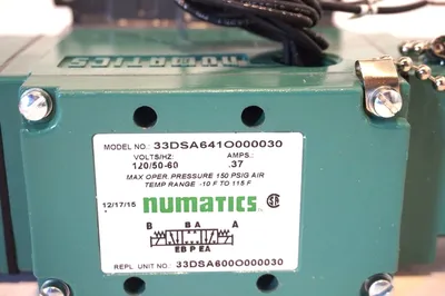 NEW NUMATICS 33DSA641O000030 VALVE 120V. 50/60 HZ