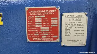Used DAVIS STANDARD THERMATIC Extruders Illinois US | Aaron Equipment #1310111