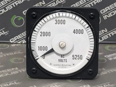 General Electric 50-103021PZUL2 AB40 AC Voltmeter 0-5250 AC Volts Used