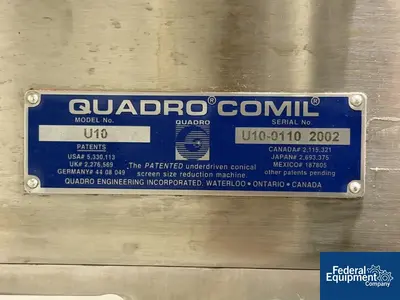 USED Quadro Quadro Comil Conical Mill with screens