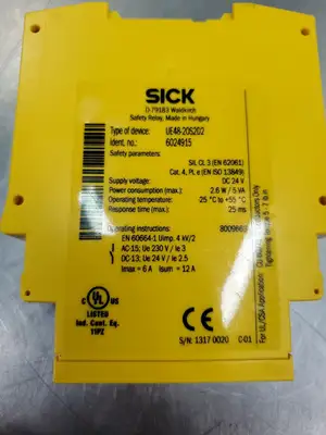 USED SICK UE48-20S2D2 Safety Relay, Fixed Screw Term, 24VDC