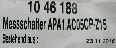 NEW MOWOMATIC APA1.AC05CP-Z15 PNEUMATIC TRANSDUCER APA1AC05CPZ15 H69140110002