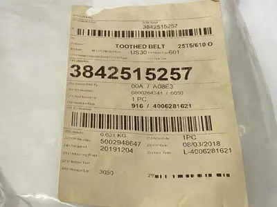 3 842 515 257 | Bosch Rexroth 3842515257 Toothed Belt 25T5/610 - New Other