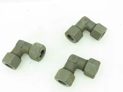 VOSS S16 Steel Flareless Metric 90° Union Compression Elbow 16mm Tube  LOT of 3