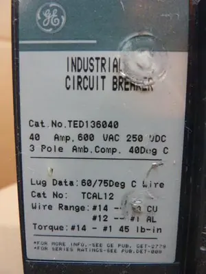 USED GENERAL ELECTRIC / GE TED136040