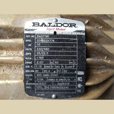Baldor 10 HP Super-E Motor