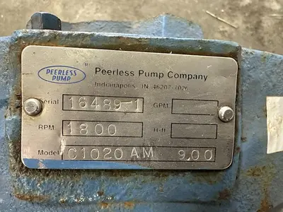 USED PEERLESS PUMP COMPANY C1020AM