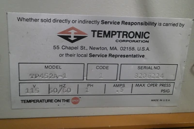 USED Temptronic TP452A-1 Thermostream System