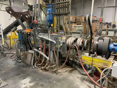 Davis Standard Used 4.5″ Ram Stuffing Cascade Pelletizing Line, Xaloy Water Ring Pelletizer – New  2006