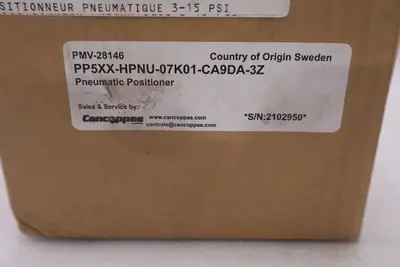 PMV-28146  PP5XX-HPNU-07K01-CA9DA-3Z Pneumatic Positioner - STOCK GF1051