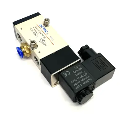 USED AIRTAC SOLENOID VALVE 5/2-WAY NAMUR SERIES, INTERNAL PILOT