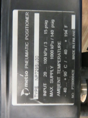 Jamesbury 4"-150  Butterfly Valve with Pneumatic Actuator and Positioner , Unused