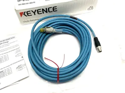 USED KEYENCE ETHERNET CONNECTION CABLE NFPA79 COMPATIBLE, 10 M