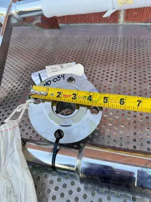 NEW SPX STAINLESS STEEL MIXING TANK IMPELLER  100"  X 14" X 1.5" W/ FLANGE FITTING