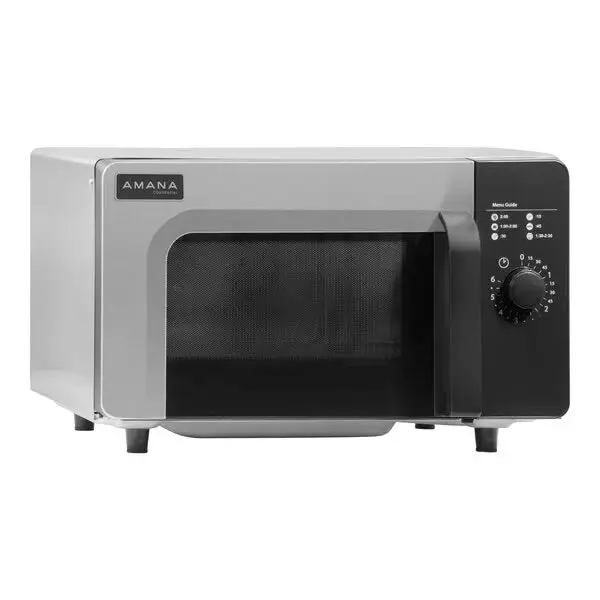New | in-Stock Amana Old Stock Amana RMS10DSA Stainless Steel Commercial Microwave with Dial Controls - 120V, 1000W Ovens Illinois US | Falcon Restaurant Supply #1375821