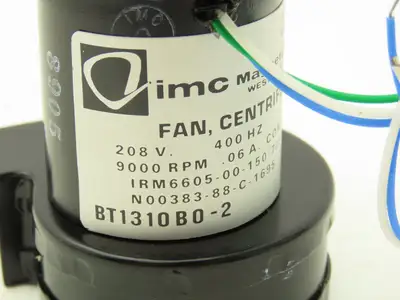 IMC Magnetics BT1310B0-2 Centrifugal Fan 9000 RPM 208V 400Hz 3Ph Continuous Duty