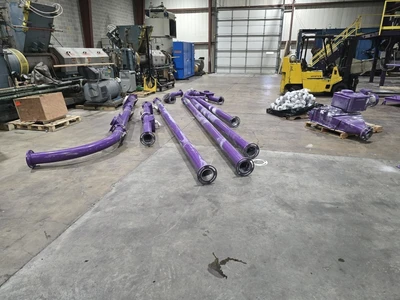 6" Diameter Hapman TubePro™  Drag Conveying System, 15 HP, New In 2020