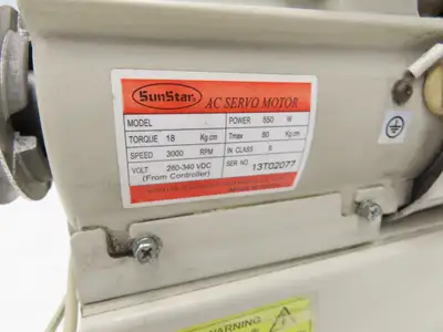 SunStar Fortuna S5AC55-2A-002 Industrial Sewing Machine AC Servo Motor 220V 1PH