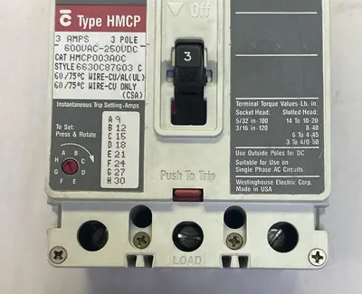 Used CUTLER-HAMMER HMCP003A0C Miscellaneous Equipment (Electrical & Power) | Surplus Asset Holdings #1202978