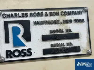 USED Ross 4 Gal Ross Double Planetary Mixer, Model LDM4, S/S