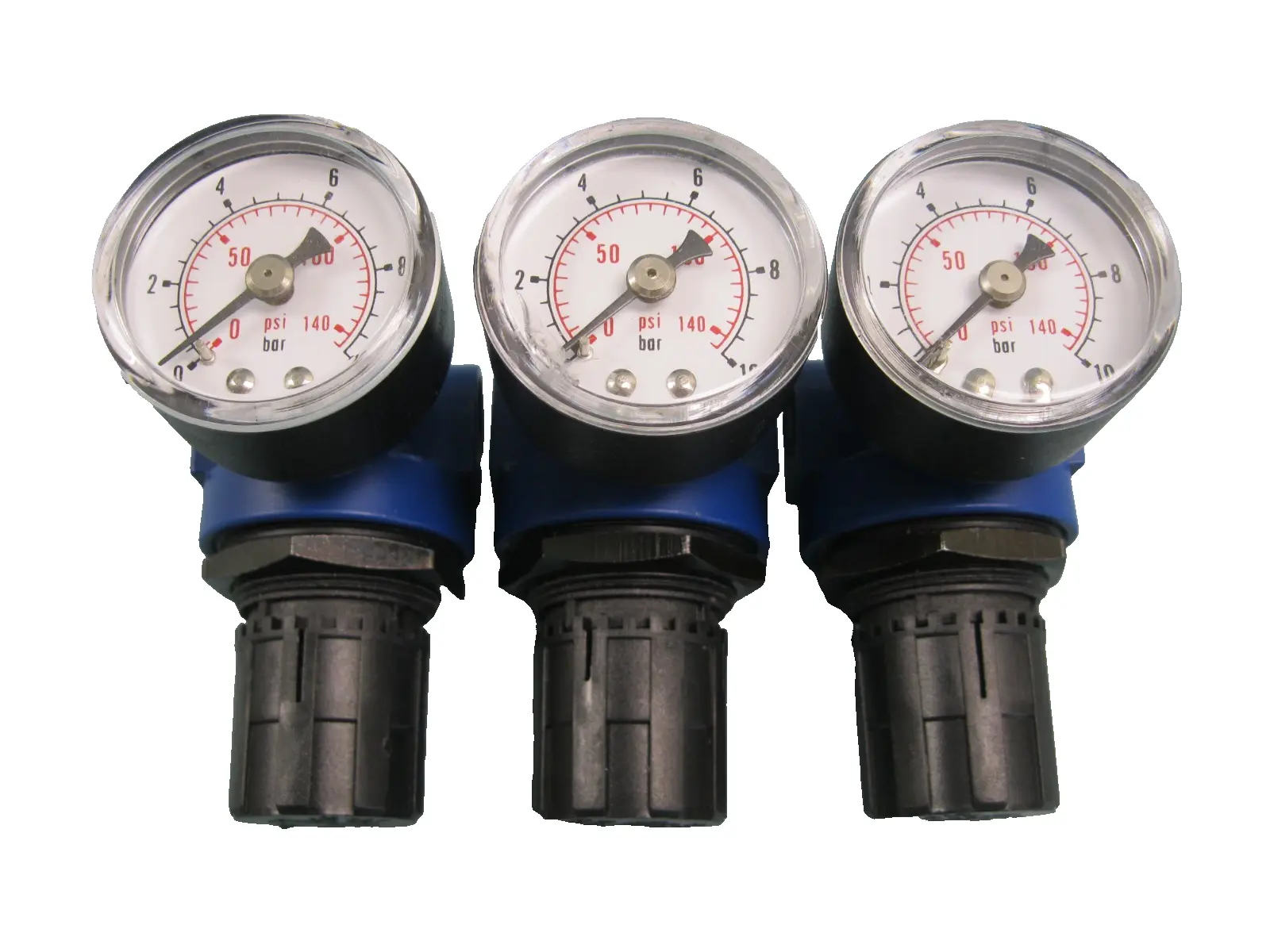 Lot (3) Cubeair 10 Bar Pressure Regulator w Gauge 1/4" FNPT E8