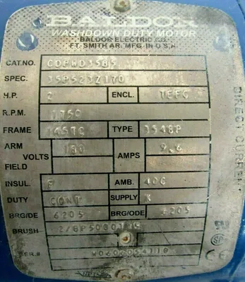 USED BALDOR 35P523Z170 MOTOR 2HP 1750 RPM 149TC C0PWD3585