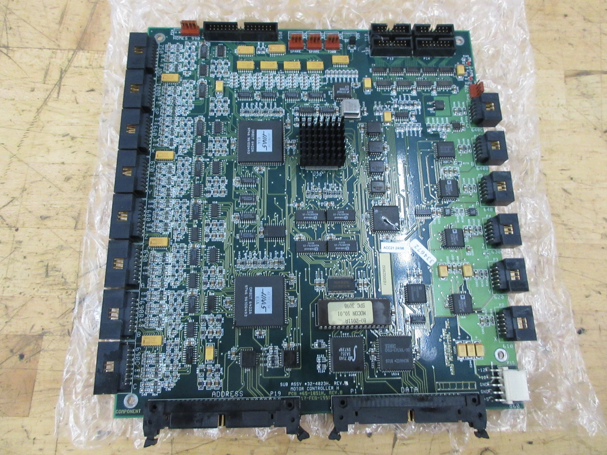 USED 1998 USED HAAS PARTS AND TOOLING MOTOR CONTROL - MOCON PCB BOARD #32-4023H