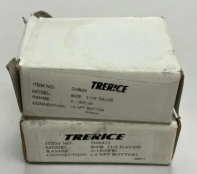 New | in-Stock TRERICE D06922 Universal Pressure Meters Ohio US | Surplus Asset Holdings #1234526