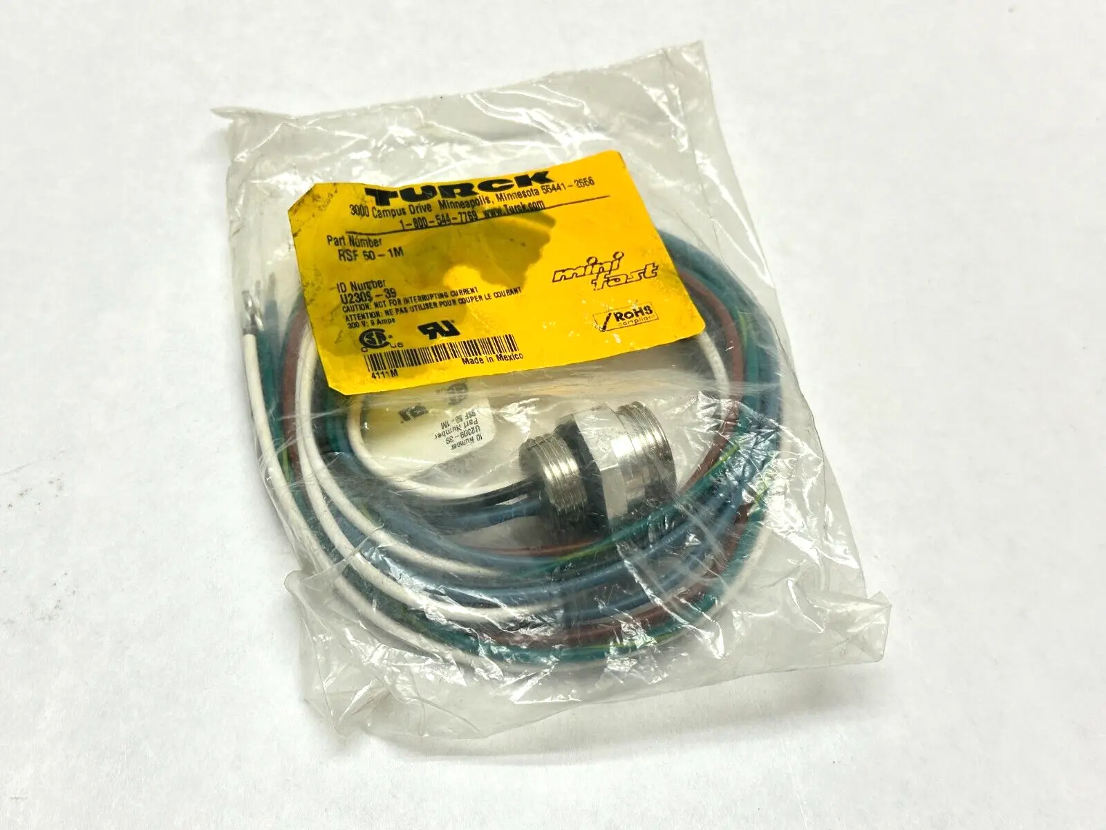 New | in-Stock Turck RSF 50-1M,U2309-39 Electrical Fittings Michigan US | Maverick Industrial Sales #1401523