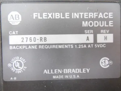 Allen Bradley 2760-RB/A PLC-5 Flexible Interface Module Rev. H Used