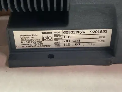 New | in-Stock PROMINENT G0803PP/W 9201853 Pumps (Metering) Ohio US | Surplus Asset Holdings #1225961