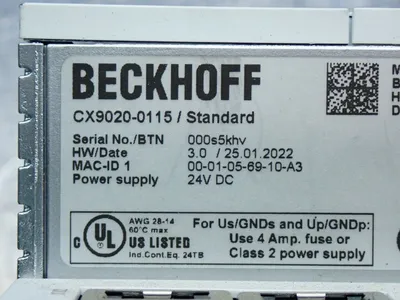 USED BECKHOFF CX90200115