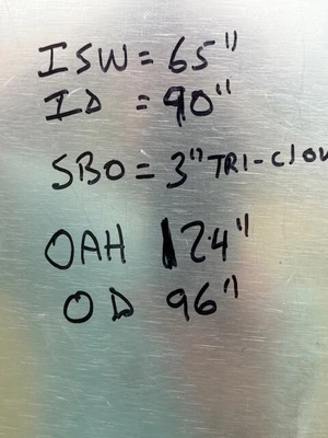 1500 Gallon Stainless Steel Jacketed Processor mfg Chester Jensen Sweep Agitatio
