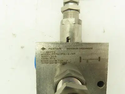 PT7MHPS-4-XP Pentair 2-Valve Stainless Manifold Block 1/2" NPT 3-Port 6000 PSI