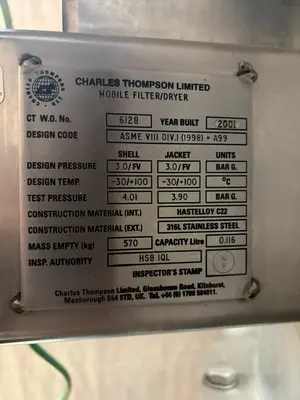 CHARLES THOMPSON CT400 Filter Nutsche | Perry Equipment (7)