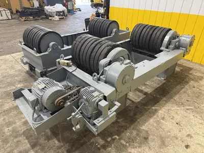 120 TON (240,000 LBS) RANSOME PANDJIRIS POWERED TANK TURNING ROLLS, POWER & IDLER: STOCK #23144