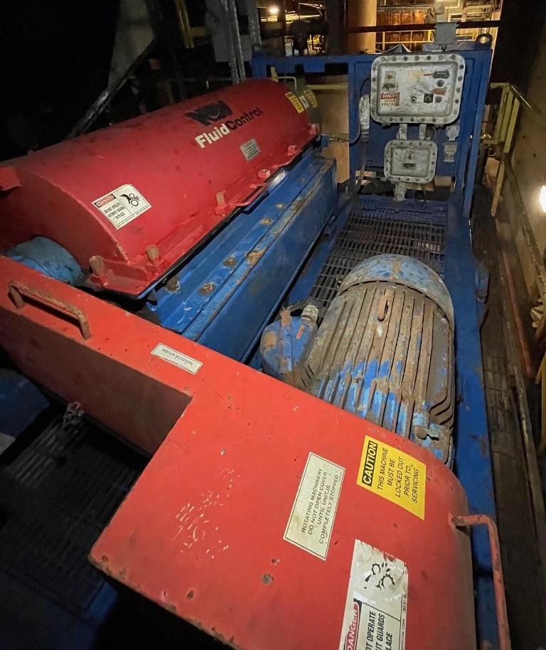 Kemtron KT-1448HD oilfield decanter centrifuge skid, 316SS.