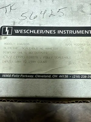 New | in-Stock WESCHLER/NES INSTRUMENTS IDA7835 Meters - Misc Ohio US | Surplus Asset Holdings #1227864