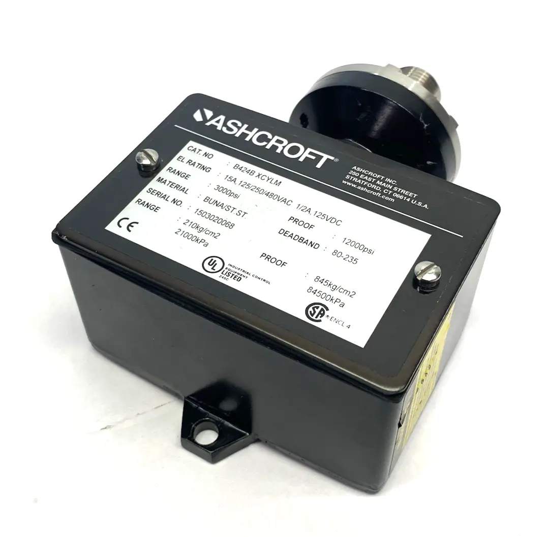 USED ASHCROFT PRESSURE SWITCH NEMA 4X 3000PSI