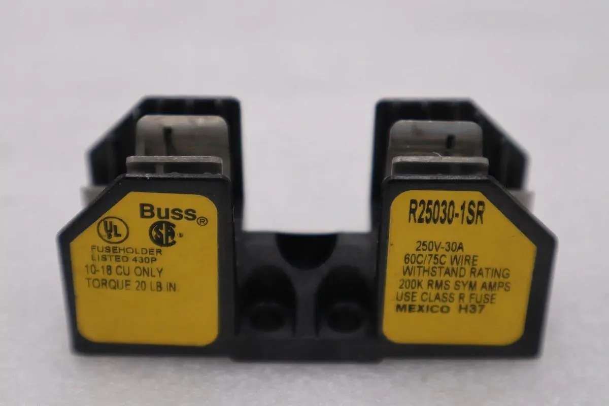 LOT OF 6 - EATON CORPORATION R25030-1SR FUSE HOLDER STOCK H605A