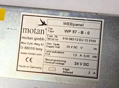 POWER PANEL MOTAN WEBPANEL WP57-B-0