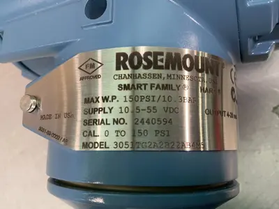 Used ROSEMOUNT / EMERSON 3051TG2A2B22AB4M5 Pressure Transmitters Ohio US | HGR 24 #1478255