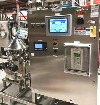 Westfalia CSC 6-06-476 hydro-hermetic clarifier skid, 316L SS.