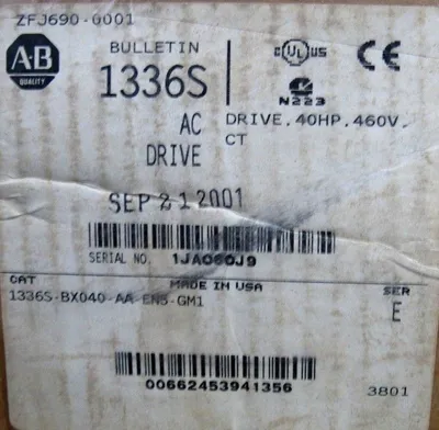 NEW ALLEN BRADLEY 1336S-BX040-AA-EN5-GM1 AC DRIVE 1336SBX040AAEN5GM1