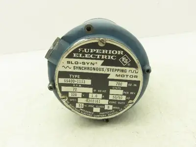 Superior Electric SS400-1113 Slo-Syn Synchronous AC Stepper Motor 120V 1PH 72RPM