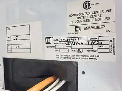 USED SQUARE D MODEL 6