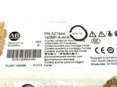 140MP-A-AFA11 | Allen Bradley  Ser. A Front Mount Auxiliary Contact 1 NO, 1 NC - New Other