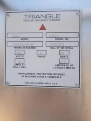 Filler, Form, Fill & Seal, Triangle, Model SB6C, Acceleron #S744817