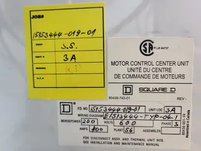 USED SQUARE D MODEL 6